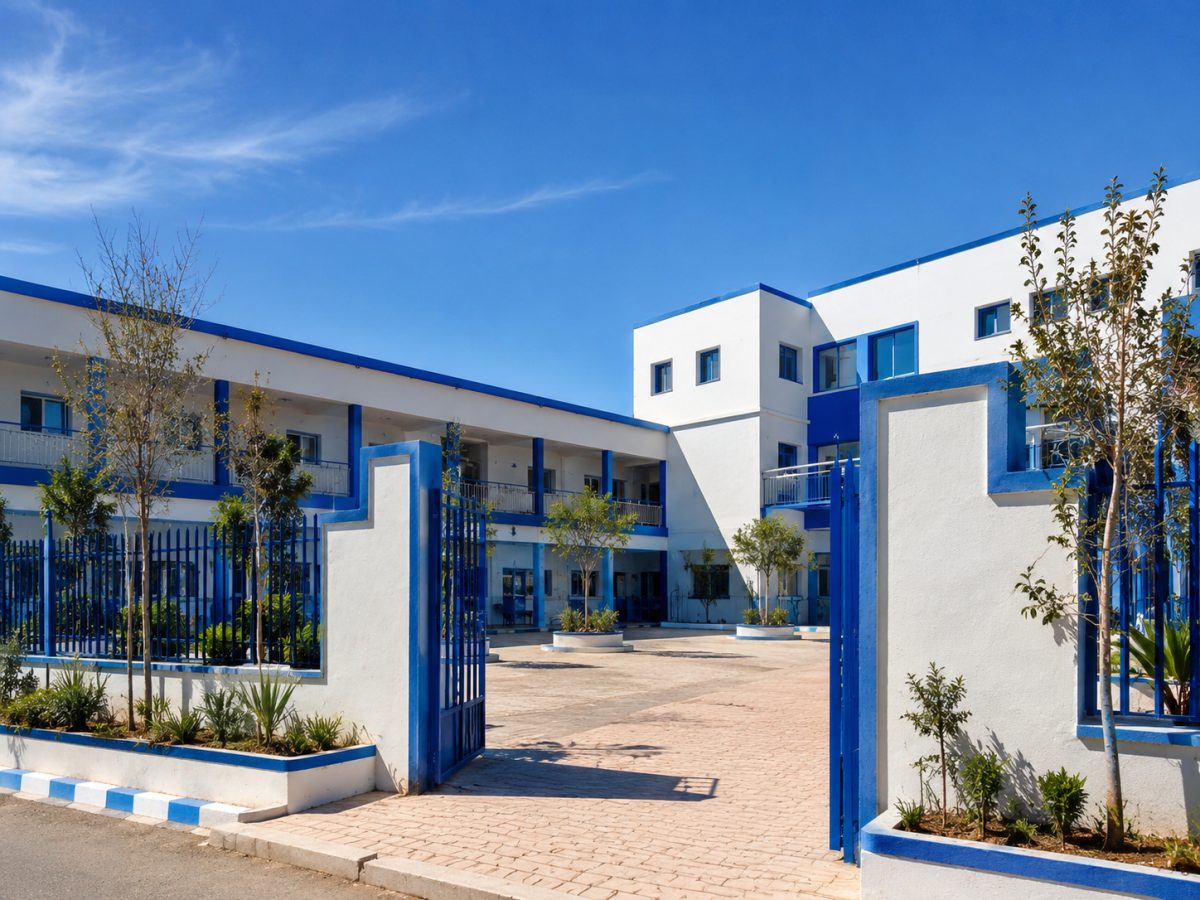 Façade de l&rsquo;établissement Sameh School